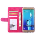 Premium Leer  Hoesje Book - Wallet Case Boek Hoesje voor Samsung Galaxy S7 Edge G935 Pink