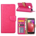 Hoesje voor Motorola Moto E4 Plus - Book Case - geschikt voor 3 pasjes - Pink