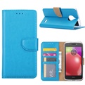 Hoesje voor Motorola Moto E4 - Book Case - geschikt voor 3 pasjes - Turquoise