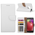 Hoesje voor Motorola Moto E4 Plus - Book Case - geschikt voor 3 pasjes - Wit