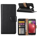 Hoesje voor Motorola Moto E4 Plus - Book Case - geschikt voor 3 pasjes - Zwart 