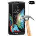 Screenprotector Glas Folie Tempered Glass voor LG K10 K420 Duo Pack - 2 stuks