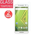 Screenprotector Tempered Glas folie voor Moto X play Duo Pack/2 stuks