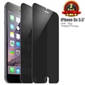 Screenprotector Tempered Glasfolie Privacy Anti-Spy voor Apple iPhone 6 Plus / 6s Plus Duo Pack/2 stuks