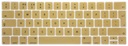 Siliconen Toetsenbord Cover voor New Macbook (met Touch Bar) 13/15 inch - Goud