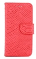Hoesje voor Samsung Galaxy S5 Mini G800 - Book Case - Schubben Print - Rood - geschikt voor 3 pasjes