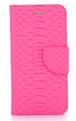 Hoesje voor Samsung Galaxy A3 2015 A300 Boek Hoesje Book Case Pink Schubben Print