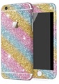 Glitter Sticker voor Apple iPhone 6 Plus /6S Plus -  Regenboog motief print Duo Pack/2 stuks