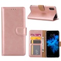 Hoesje voor Apple iPhone X Boek Hoesje Book Case - Rose Goud