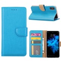 Hoesje voor Apple iPhone X Boek Hoesje Book Case - Turquoise