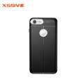 Xssive Leder TPU Back Cover voor Apple iPhone 7 / iPhone 8 -Zwart