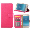 Hoesje voor Samsung Galaxy J2 Pro (2018) J250 / Samsung Galaxy Grand Prime Pro - Book Case - geschikt voor 3 pasjes - Pink