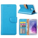 Hoesje voor Samsung Galaxy J4 (2018) J400 - Book Case - geschikt voor 3 pasjes - Turquoise