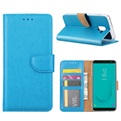 Hoesje voor Samsung Galaxy J6 (2018) J600 - Book Case - geschikt voor 3 pasjes - Turquoise