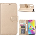 Hoesje Voor Samsung Galaxy M20 - Book Case - Goud