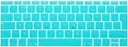 Toetsenbord cover voor MacBook Air 11 inch - siliconen - turquoise - NL indeling