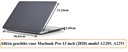 Laptop Cover voor Macbook Pro 13 inch (2020) A2289/A2251 - Matte Zwart