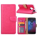 Hoesje voor Motorola Moto G5S Book Case - geschikt voor 3 pasjes - Pink