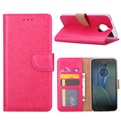 Hoesje voor Motorola Moto G5S Plus Book Case - geschikt voor 3 pasjes - Pink