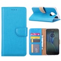 Hoesje voor Motorola Moto G5S Plus Book Case - geschikt voor 3 pasjes - Turquoise