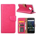 Hoesje voor Motorola Moto G6 - Book Case - geschikt voor 3 pasjes - Pink