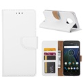 Hoesje voor Motorola Moto G6 Plus - Book Case - geschikt voor 3 pasjes - Wit