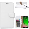 Hoesje voor Motorola Moto G7 Play - Book Case - Wit