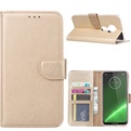 Hoesje voor Motorola Moto G7 Plus - Book Case - Goud