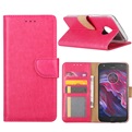 Xssive Hoesje voor Motorola Moto X4 2017 - Book Case - Geschikt voor 3 pasjes - Pink