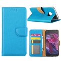 Xssive Hoesje voor Motorola Moto X4 2017 - Book Case - Geschikt voor 3 pasjes - Turquoise