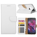 Xssive Hoesje voor Motorola Moto X4 2017 - Book Case - Geschikt voor 3 pasjes - Wit