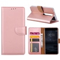 Hoesje voor Nokia 6 2018 - Book Case - geschikt voor 3 pasjes - Rose Goud