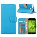 Hoesje voor Huawei P Smart - Book Case - geschikt voor 3 pasjes - Turquoise