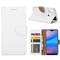 Hoesje voor Huawei P20 Lite - Book Case - geschikt voor 3 pasjes - Wit