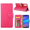 Hoesje voor Huawei P20 - Book Case - geschikt voor 3 pasjes - Pink