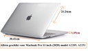 Laptop Cover voor Macbook Pro 13 inch (2020) A2289/A2251 - Transparant Clear