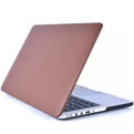  MacBook Pro Retina 15.4 inch - Laptoptas - PU Hard Cover - Bruin