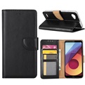 Hoesje voor LG Q6 Book Case - geschikt voor 3 pasjes - Zwart