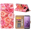 Hoesje voor Samsung Galaxy S9 - Book Case - Pink Roses