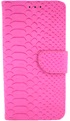 Hoesje voor Samsung Galaxy A3 2017 A320 - Book Case - Schubben Print - geschikt voor pasjes - Pink