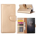 Hoesje voor Sony Xperia L2 - Book Case - geschikt voor 3 pasjes - Goud