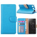 Hoesje voor Sony Xperia XZ1 Compact Book Case - geschikt voor 3 pasjes - Turquoise