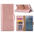 Hoesje voor Sony Xperia XZ1 Book Case - geschikt voor 3 pasjes - Rose Goud