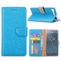 Hoesje voor Sony Xperia XZ1 Book Case - geschikt voor 3 pasjes - Turquoise