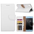 Xssive Hoesje voor Sony Xperia XA1 Plus - Book Case - Geschikt voor 3 pasjes - Wit