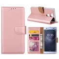 Hoesje voor Sony Xperia XA2 - Book Case - geschikt voor 3 pasjes - Rose Goud