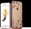 Transparant Hoesje met witte bloemetjes Apple iPhone 6/ 6s - Back Cover - TPU - Rose Rand