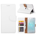 Hoesje voor Sony Xperia XZ2 Premium - Book Case - geschikt voor 3 pasjes - Wit