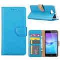 Hoesje voor Huawei Y6 2017 Book Case - geschikt voor 3 pasjes - Turquoise