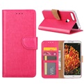 Hoesje voor Huawei Y6 2018 - Book Case - geschikt voor 3 pasjes - Pink